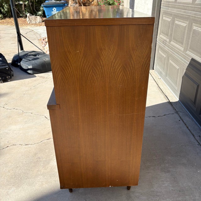Coffee 1960s Kent Coffey Tableau Mid-Century Modern Walnut Highboy Dresser For Sale - Image 8 of 12