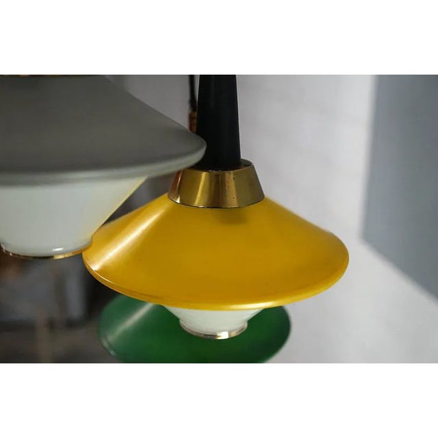 Vintage Italian Mid-Century “Cascade Color” Chandelier — Multicolor Glass, 1950s For Sale - Image 4 of 8
