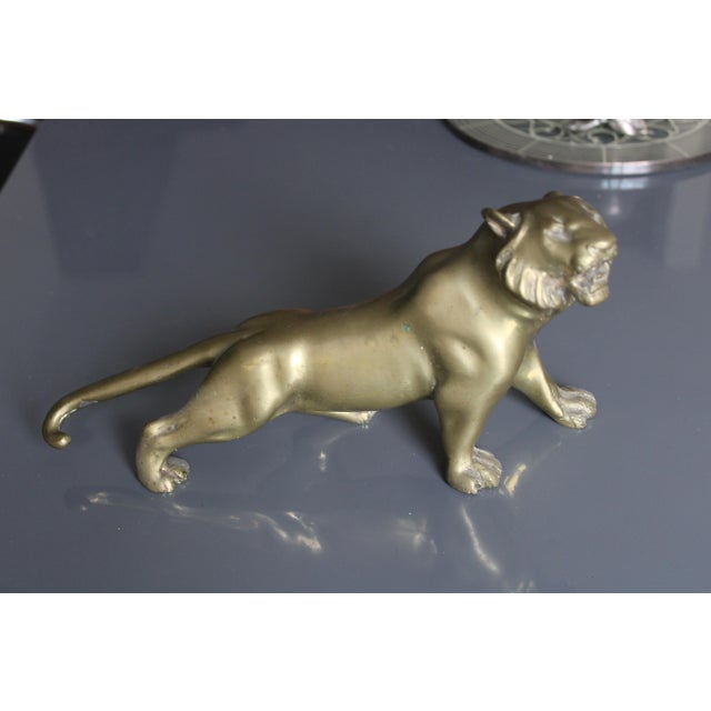 Exemplary Vintage Brass Lion For Sale - Image 4 of 4