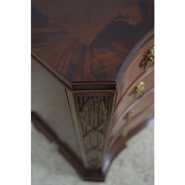 Brown Hickory Chair Mahogany Serpentine Front Carved Chest For Sale - Image 8 of 17