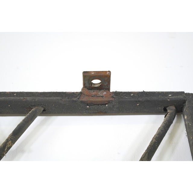 Metal Pair of Reclaimed Industrial Wrought Iron Security Panels 36.75 X 64.375 In. For Sale - Image 7 of 9