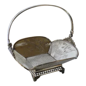 Aesthetic Movement Derby Silver Co Quadruple Plate Basket