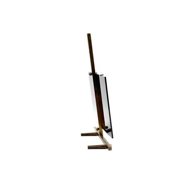 Metal Hollywood Regency Easel-Shaped Brass Picture Frame from Montagnani, Italy, 1970s For Sale - Image 7 of 10