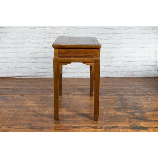 Chinese Qing Dynasty 19th Century Two-Drawer Desk with Bronze Butterfly Hardware For Sale - Image 12 of 12