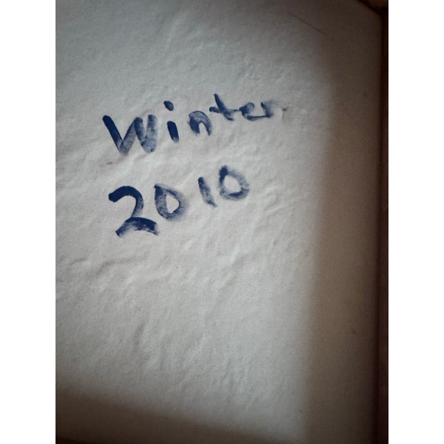 2010s “Winter” Contemporary Textured Abstract Painting on Canvas, 2010 For Sale - Image 5 of 9