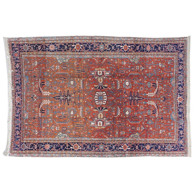 Traditional Circa 1920 Serapi Rusty Red All Over Design For Sale - Image 3 of 10