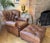 Ralph Lauren Chair and Ottoman Set in Saddle Toned Leather For Sale - Image 14 of 18
