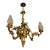 19th Century Gilt-Bronze Three Arm Chandelier With Cherubs & Acanthus Leaves For Sale