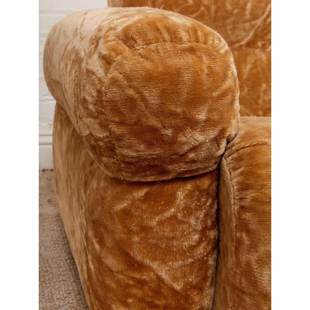 Italian Vintage 70’s Italian Velvet Sofa For Sale - Image 3 of 12