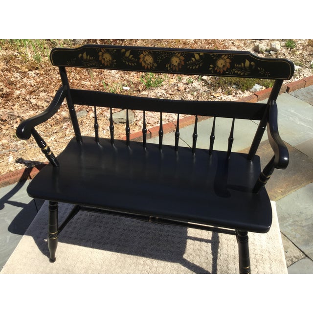 Vintage Hitchcock Style Deacon Bench Chairish