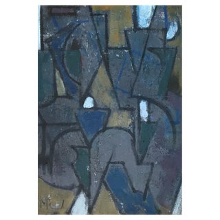 M.R., Abstract Composition, Oil on Canvas For Sale