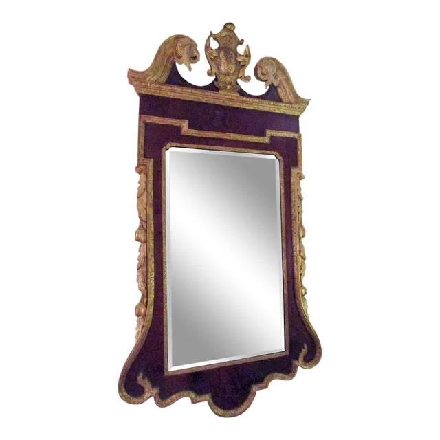18th Century George III Parcel-Gilt Mahogany Mirror For Sale