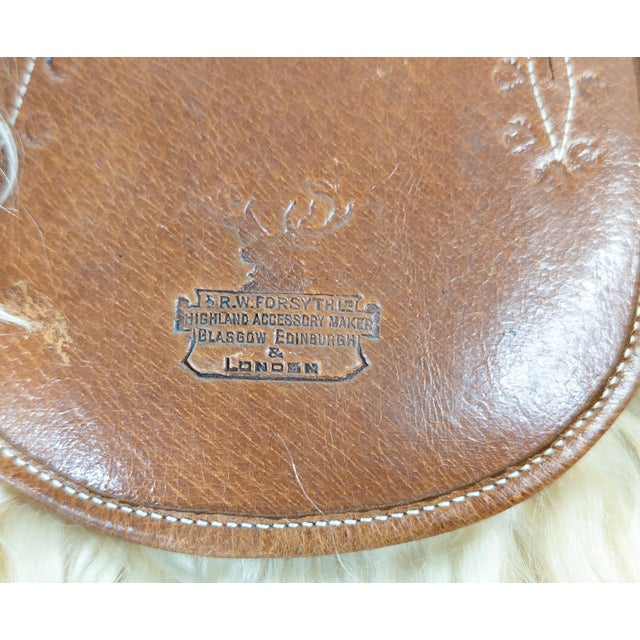 20th Century Scottish Kilt Sporran Decoration With Leather and Hair For Sale - Image 10 of 12