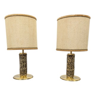 Brass Lamps, 1970s, Set of 2 For Sale