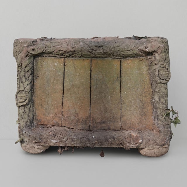 Early 20th Century Cement Planter with Faux Wood Decoration and Pebbles, Rockery, France For Sale - Image 5 of 13