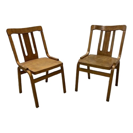 Vintage Wooden Chair from TON For Sale