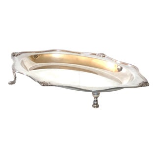 1940s Sheffield Silver Footed Serving Tray For Sale