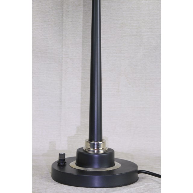 Mid 20th Century Maison Jumo Black and Brass Table Lamp, Mid-Century France For Sale - Image 5 of 7