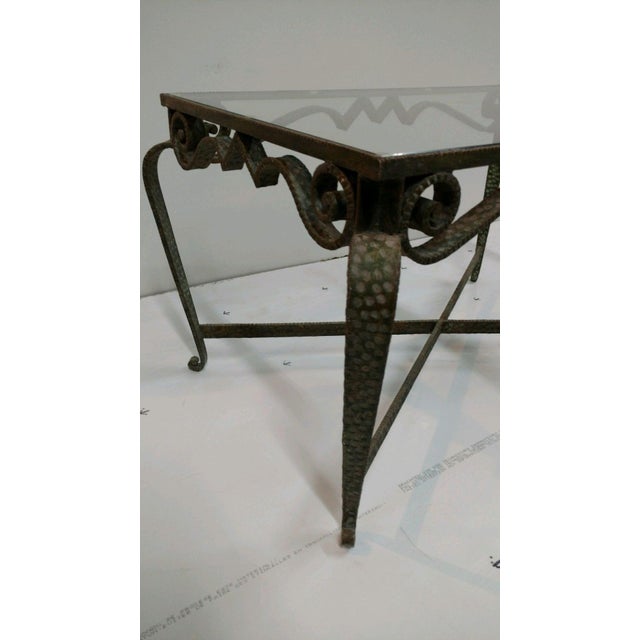 1970s 1970s Hammered Wrought Iron Coffee Table, Attributed to Pier Luigi Colli For Sale - Image 5 of 5
