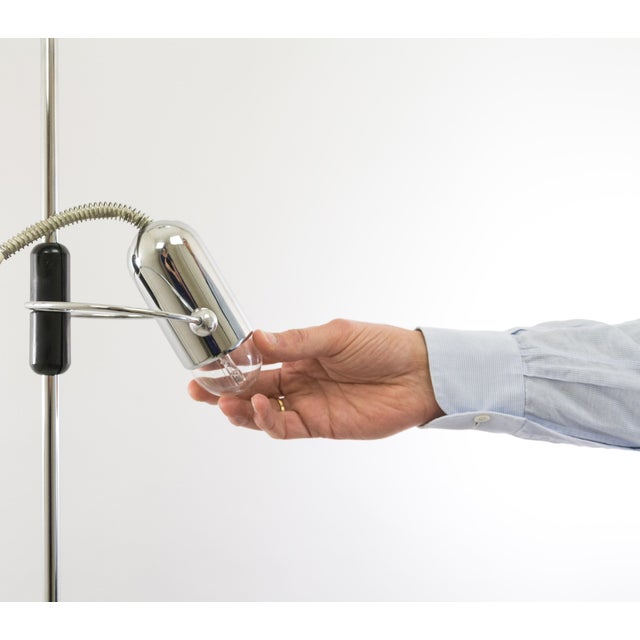 Chrome Floor Lamps by Francesco Fois for Reggiani, 1960s, Set of 2 For Sale - Image 9 of 16