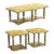 Mid 20th C. Hollywood Regency Resin Embedded Stone, Mother of Pearl Table Set For Sale