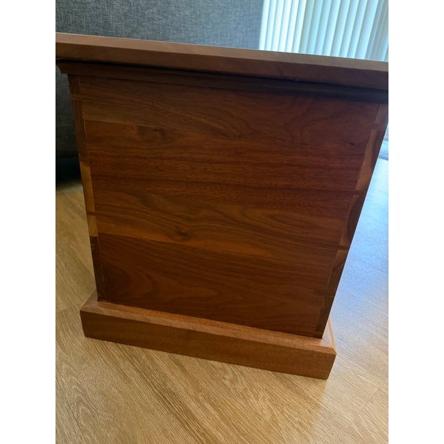 1990s Handmade Black Walnut Blanket Chest For Sale In Los Angeles - Image 6 of 13
