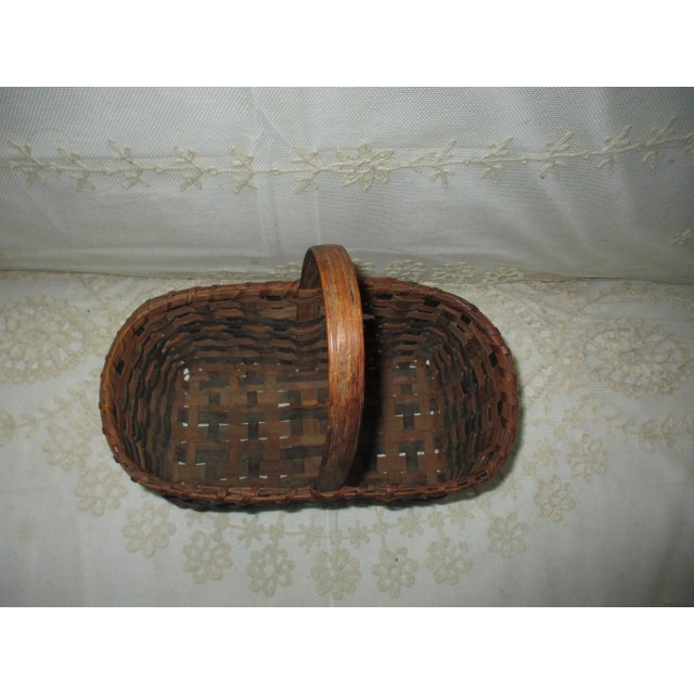Antique Native American Cherokee Miniature Rivercane Gathering Basket For Sale In Columbia, SC - Image 6 of 11