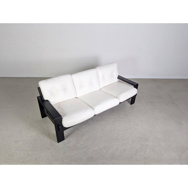 Black Three-Seater Sofa in Leather from Asko Finland For Sale - Image 8 of 12