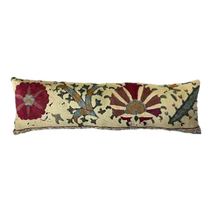 Antique Hand-Embroidered Suzani Pillow - a Piece of Art
