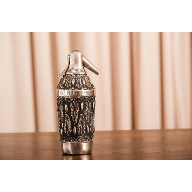 Vintage Ornate Silver & Brass Cigarette Holder Cup | Mid Century Smoking Collectible For Sale - Image 4 of 8