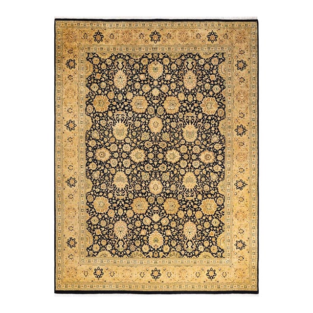 Mogul, One-of-a-Kind Hand-Knotted Area Rug in Black, 7' 10" x 10' 7" For Sale