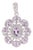 Elegant Floral Amethyst Pendant With Cubic Zirconia Accents - Caratandher For Sale
