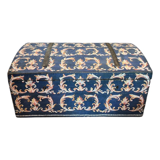 Florentine Painted Trunk, 1890s For Sale