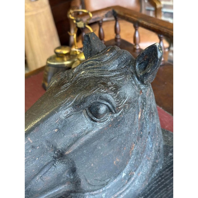 Wood 19th Century Wooden Horse Head Trade Sign For Sale - Image 7 of 18