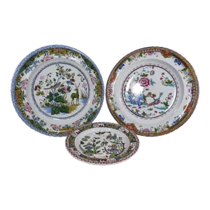 German Ceramic Wall Plates, Set of 3
