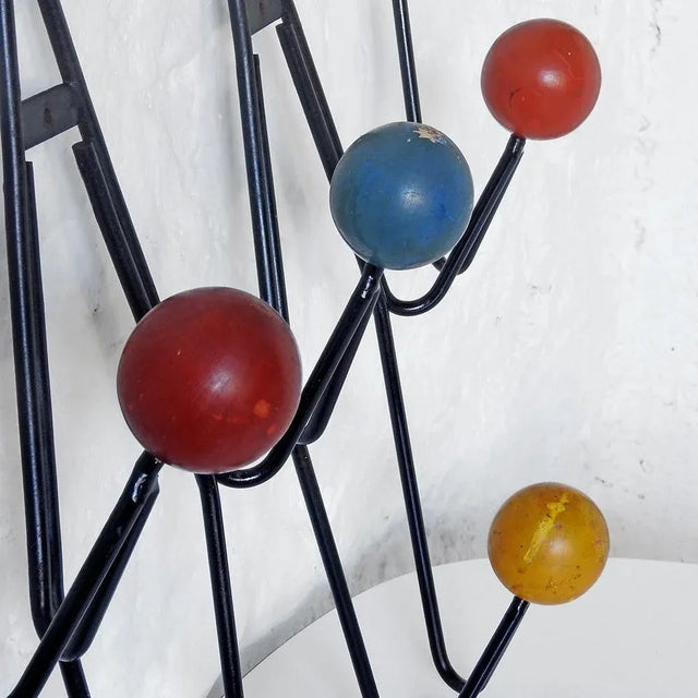 Mid-Century Modern Wall Coat Rack by Roger Feraud for Dupré-Hauser, France, 1950s For Sale - Image 6 of 10