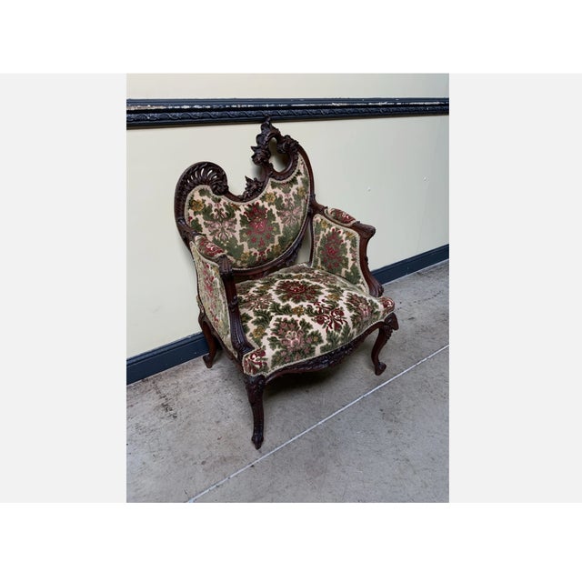 Antique Louis XV Historicism Armchair, 1890 For Sale - Image 3 of 11