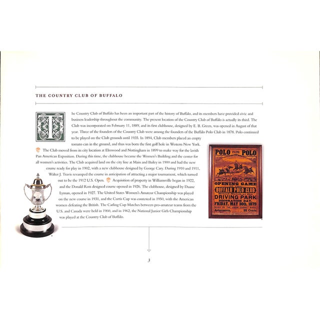 "The Country Club of Buffalo the First 125 Years 1889-2014" Galluzzo, John For Sale - Image 15 of 18