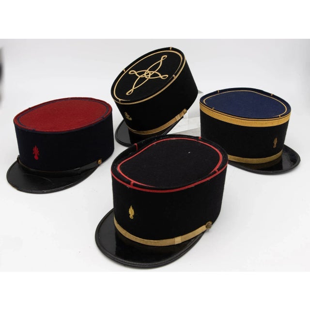 Vintage French Military Academy Officers Hat, Mid Century For Sale - Image 10 of 10