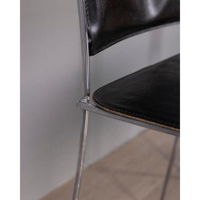 Vintage Leather Chairs by Segis Italia, 1990s, Set of 2 For Sale - Image 10 of 12