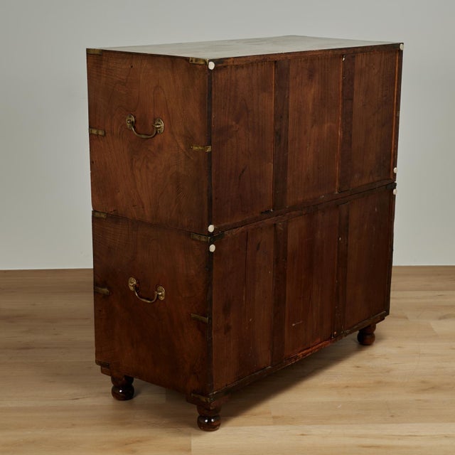 Antique British Colonial Campaign Chest of Drawers For Sale - Image 16 of 16