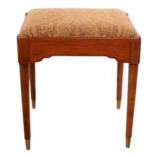 Mid Century Vanity Bench With Hidden Storage Space For Sale
