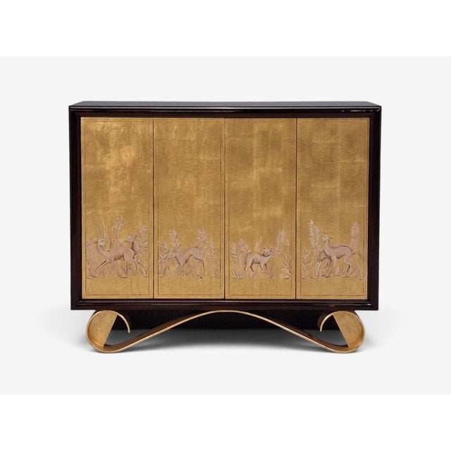 2010s Jean De Merry, Rare Cassetto Cabinet, Gilt Polychrome, Mahogany, France, 2010s For Sale - Image 5 of 11