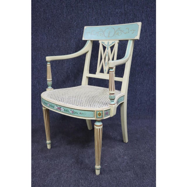 Maitland-Smith Adams Style Cane Chair For Sale In Philadelphia - Image 6 of 11
