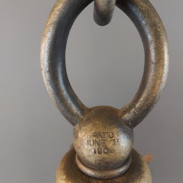 Early 20th Century Arts & Crafts Gas-Electric Chandelier With Original Silver Finish For Sale - Image 9 of 9