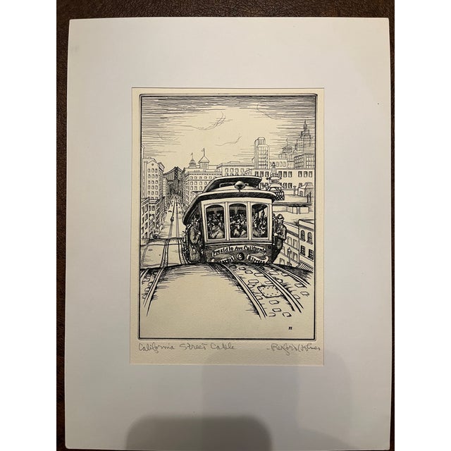 A stunning piece of San Francisco history! This set of two San Francisco Cable Car prints is dated March 1947 and features...