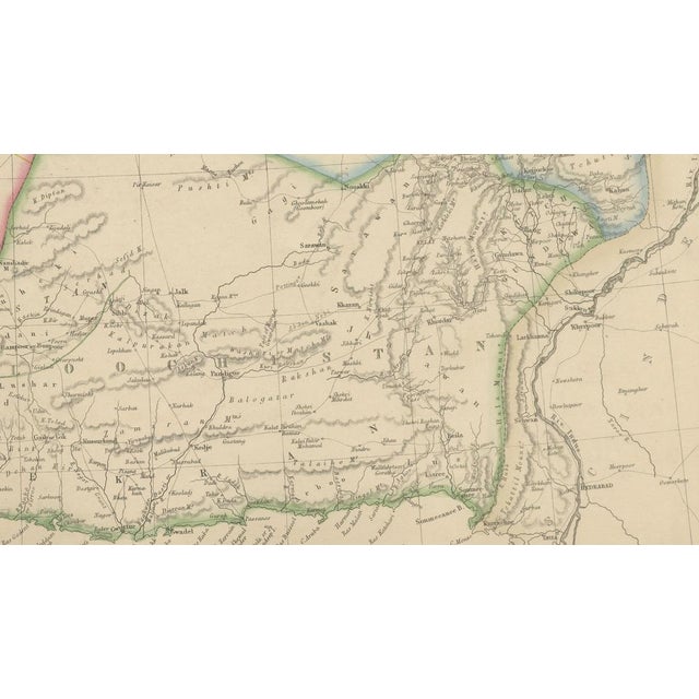 Antique Map of Middle Eastern Region, 1860 For Sale - Image 10 of 12