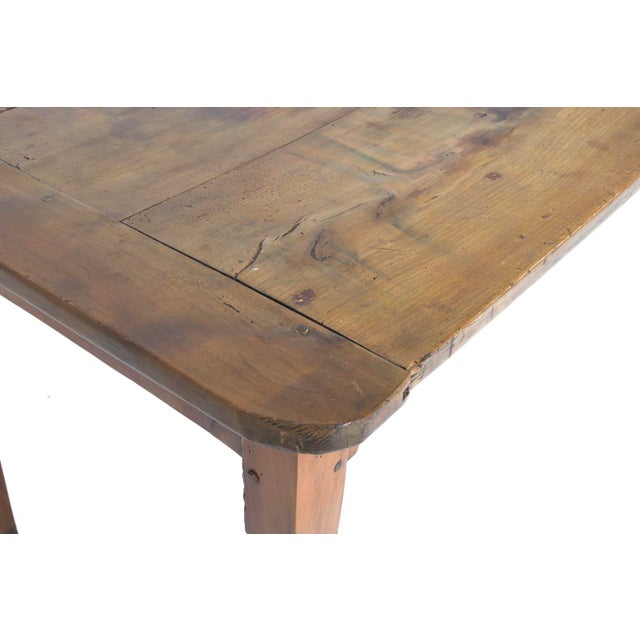 Wood French Provincial Fruitwood Farm Table For Sale - Image 7 of 14