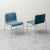 Metal and Blue Fabric Chairs, 1970s, Set of 4 For Sale - Image 12 of 12
