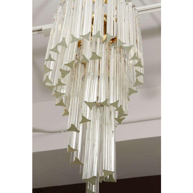 Transparent Venini Murano Glass Foyer Chandelier For Sale - Image 8 of 8